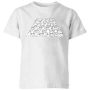 Image of Star Wars The Rise Of Skywalker Trooper Filled Logo Kids T-Shirt - White - 9-10 Years