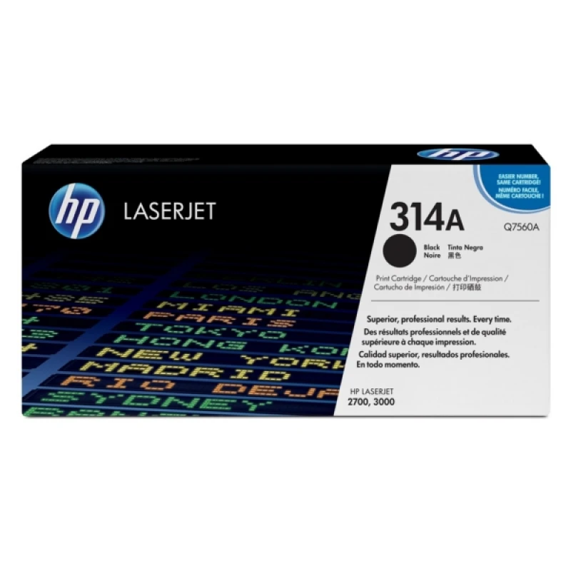 Image of HP Q7560A/314A Toner cartridge black. 6.5K pages/5% for HP Color Laser