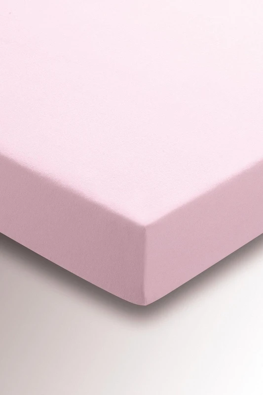 Image of Helena Springfield Helena Springfield 'Hs Brushed Cotton' Fitted Sheet in Baby Pink Size: Double Fitted Baby Pink Double Fitted Unisex 5016709682947