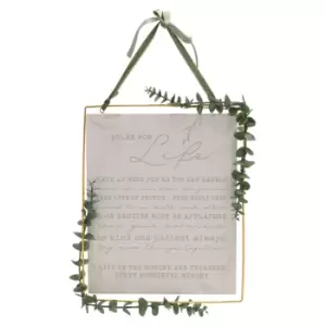 Image of Love Story 'Rules For Life' Plaque
