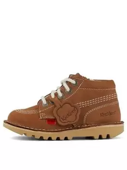 Image of Kickers Kick Hi Zip - Tan, Brown, Size 9 Younger