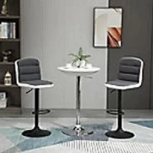 image of Homcom Armless Bar Stool Black 2 Pieces