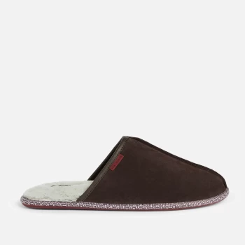 Image of Ted Baker Mens Peterr Suede Mule Slippers - Brown - UK 11