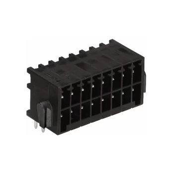 Image of Wago - 713-1430 10 x 2 Pole 3.5mm 10A MCS Horizontal PCB Male Header Black