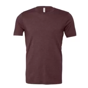 Image of Bella + Canvas Adults Unisex Heather CVC T-Shirt (S) (Heather Maroon Red)