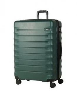 image of Rock Luggage Synergy Large 8 Wheel Forest Green Suitcase