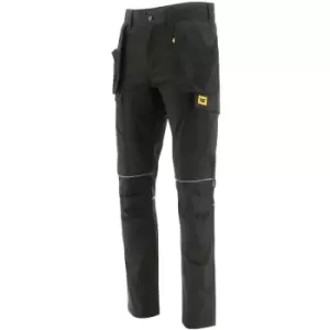 Image of Caterpillar Mens Stretch Cut Pocket Slim Work Trousers (40R) (Black) - Black