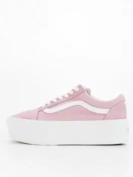 Image of Vans UA Old Skool Stackform, Light Purple, Size 3, Women