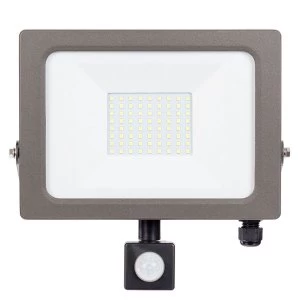 Image of Status Natural Grey PIR LED Flood Light - 10W