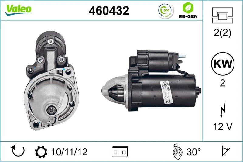 Image of Starter motor VALEO 460432