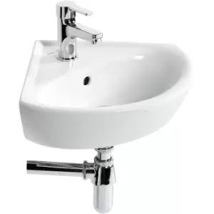 Armitage Shanks Sandringham 21 Corner Basin 1 Tap Hole in White