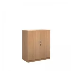 image of Systems double door cupboard 1200mm high - beech