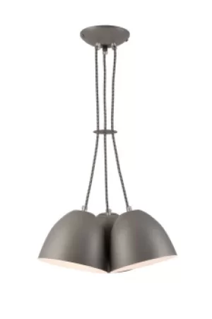Image of Livia Cluster Pendant Ceiling Light Silver, 3x E27