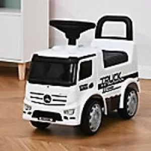 image of Homcom 3-in-1 Ride On Car Kids Mercedes Truck White