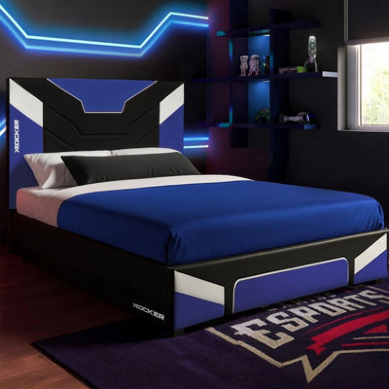 Image of X Rocker Cerberus Mkii Gaming Bed-in-a-box - Small Double 4ft - Blue 2023087