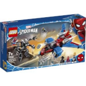 image of LEGO Super Heroes: Spiderjet vs. Venom Mech (76150)