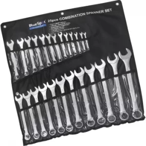 Image of 25 Piece Chrome Vanadium Metric Combination Spanner Set (6-32MM)