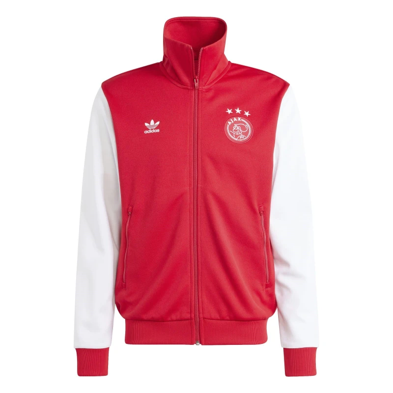 Image of adidas Ajax Amsterdam Essentials Track Jacket Adults Bold Red male S
