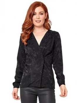 Joe Browns Sensational Jacquard Blouse, Black, Size 16, Women