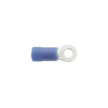 Image of Wiring Connectors - Blue - Ring - 3.2mm - Pack of 4 - PWN298 - Wot-nots