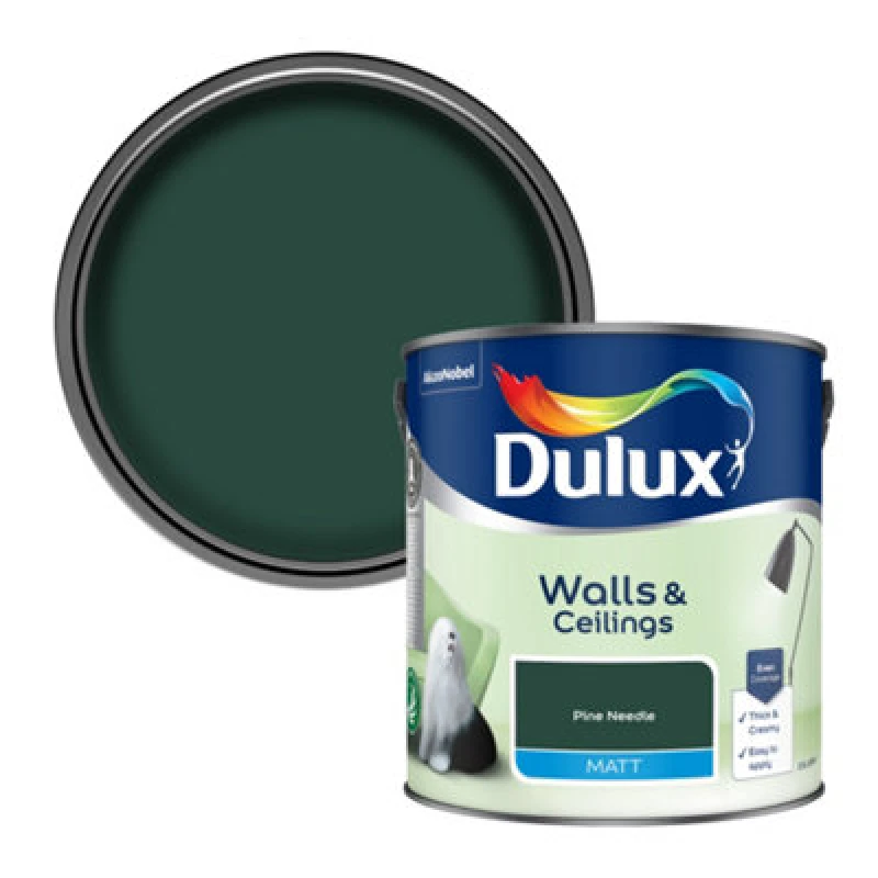 Image of Dulux Matt Pine Needle 2.5L Paint One Colour X03XL Unisex