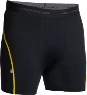 image of Lindstrands Dry Functional Shorts, black-yellow Size M black-yellow, Size M