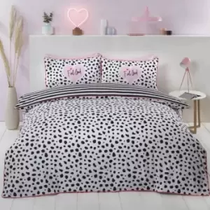 image of Dalmation Black/White Single Duvet Cover Set Bedding Bed Quilt Set