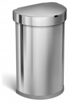 Image of simplehuman 45L Semi Round Sensor Bin Stainless Steel
