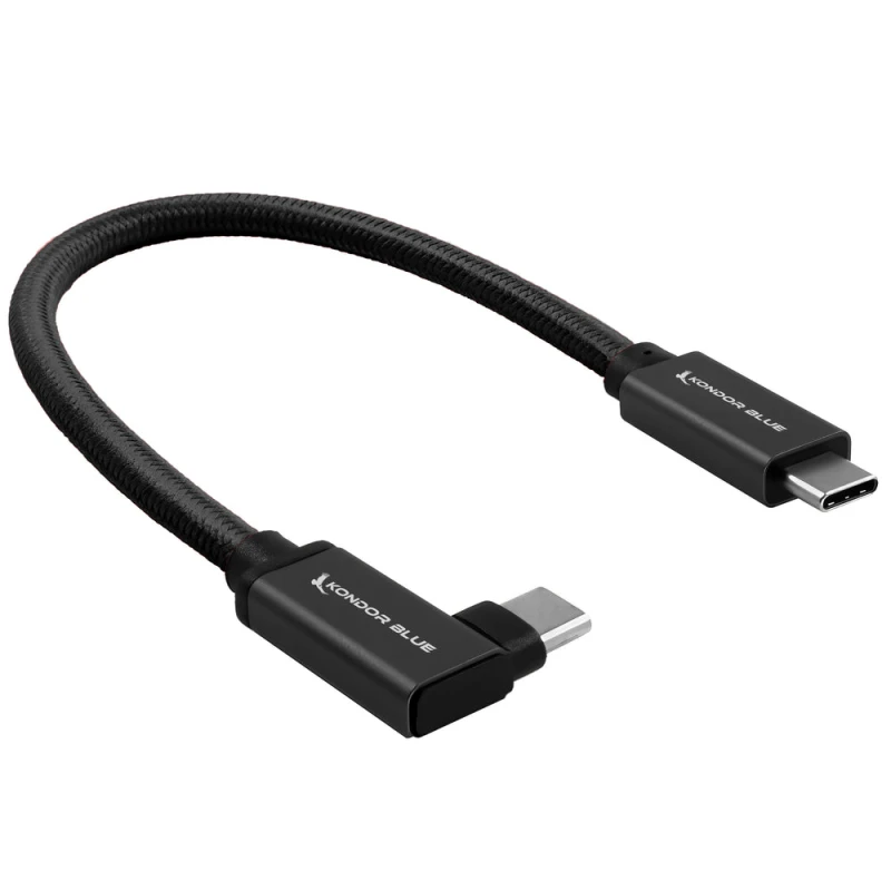 Image of Kondor Blue KB-USBC-RA-BK USB cable USB 3.2 Gen 2 (3.1 Gen 2) 0.216 m