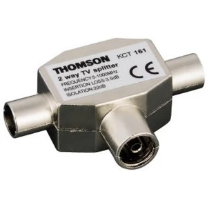 image of Thomson Antenna Splitter, coax socket - 2 coax plugs