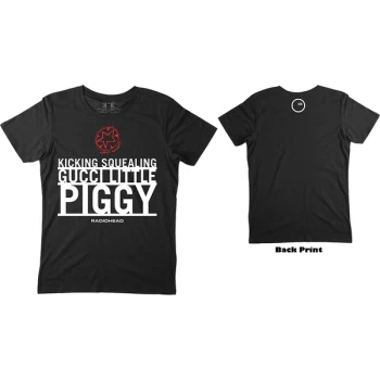 Image of Radiohead - Gucci Piggy Unisex Large T-Shirt - Black