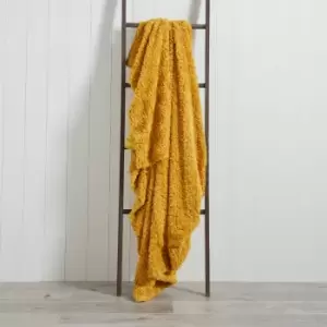 Image of Tundra 130cm x 180cm Throw Yellow