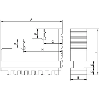 image of Indexa - 160MM Hard Inside Lathe Chuck Jaws