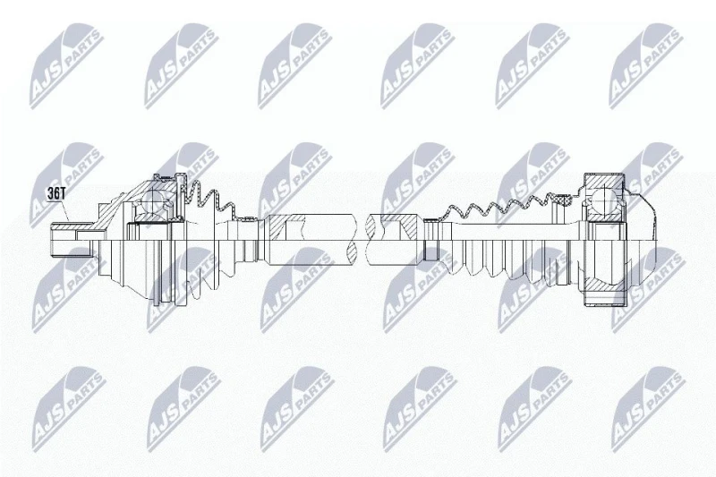 Image of NTY NPW-WW-060 Drive shaft Manual Transmission, Front Axle Left Drive Shaft (13)