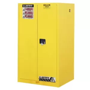 image of Justrite FM safety cupboards, HxWxD 1651 x 864 x 864 mm, manual doors, for water hazardous media, yellow