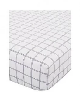 Image of Catherine Lansfield Cl Brushed Cotton Tartan Check Fitted Sheet - Ks
