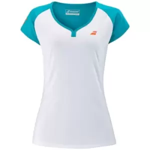 Babolat Play Cap Sleeve T Shirt - White