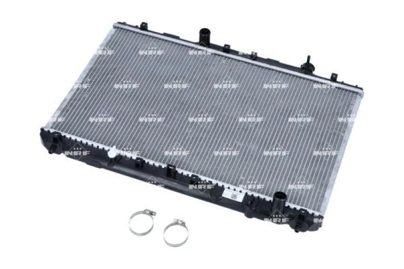Image of NRF 506721 Engine radiator EASY FIT Brazed cooling fins, Aluminium, with mounting parts Aluminium Radiator,engine cooling (470)