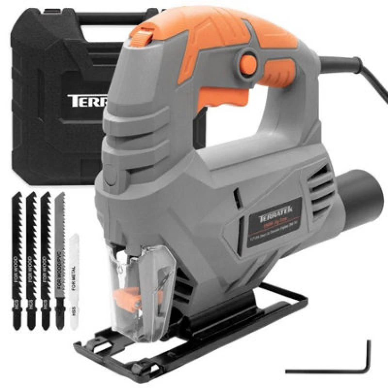 Image of Terratek 550W Compact Power Electric Jigsaw Variable Speed Corded Orange