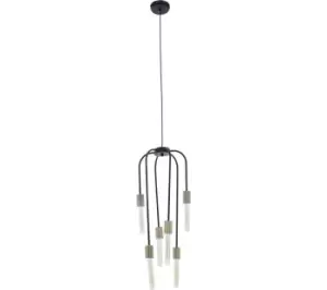 image of INTERIORS by Premier Lagona 6 Pendant Ceiling Light - Black