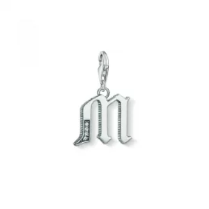 Image of Ladies Thomas Sabo Sterling Silver Charm Club Letter M Charm