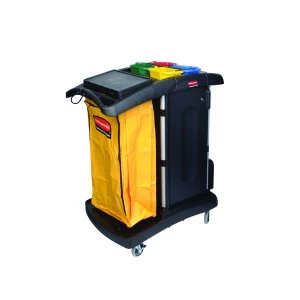 Image of Rubbermaid Secure Microfibre Cart Assembled Black R052001