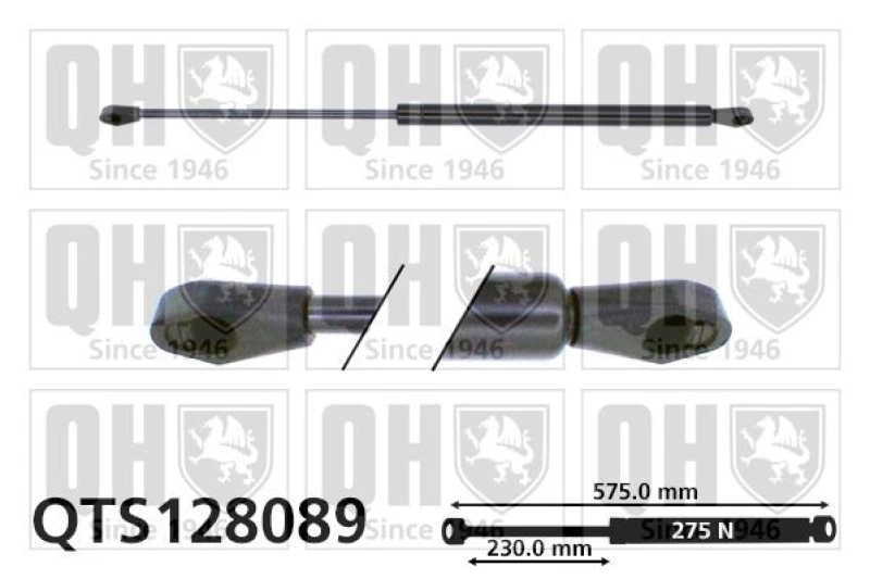 Image of QUINTON HAZELL Tailgate strut QUINTON HAZELL QTS128089