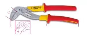 Image of Beta Tools 1048MQ VDE 1000V Insulated Slip Joint Box Joint Max Jaw: 48mm