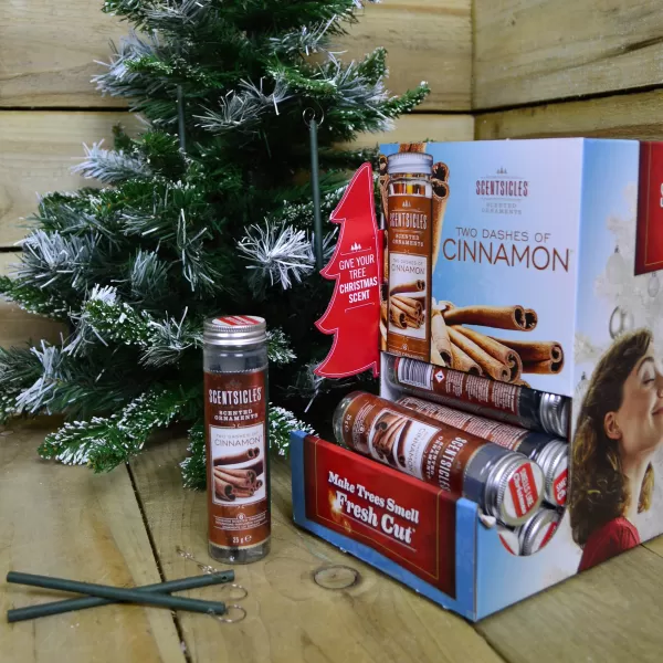 Image of 3 PACKS of 6 Scentsicles Scented Hanging Ornaments Sticks - Two Dashes of Cinnamon
