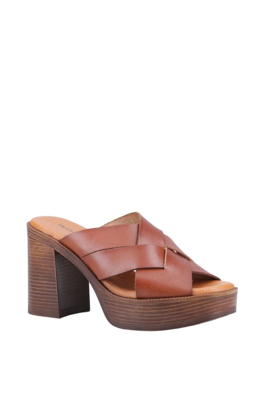 Image of Hush Puppies Womens 'Gigi' Heeled Sandals in Tan Size: 7 Tan Female 7