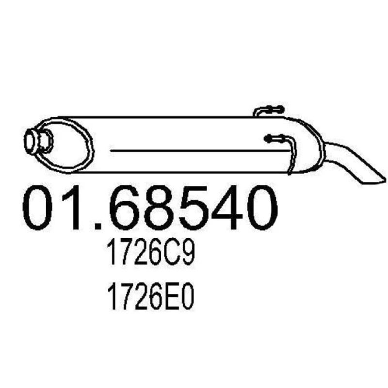 Image of MTS 01.68540 Rear silencer End Silencer (3437)