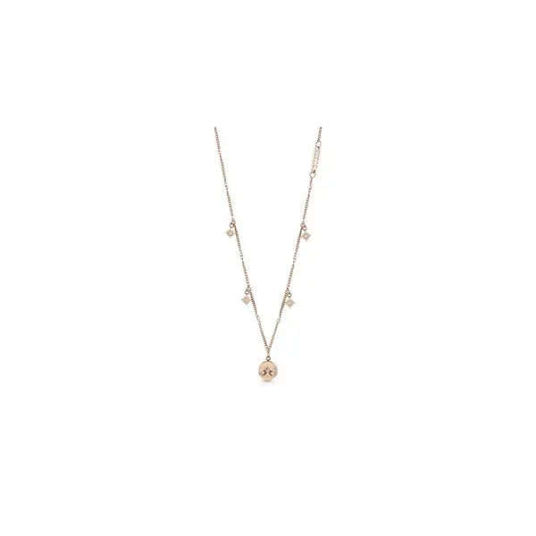 Image of Guess Jewellery Wanderlust Rose Gold 15-17'' Compass Charms