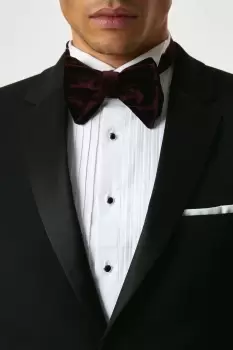 Mens Burgundy Velvet Bow Tie