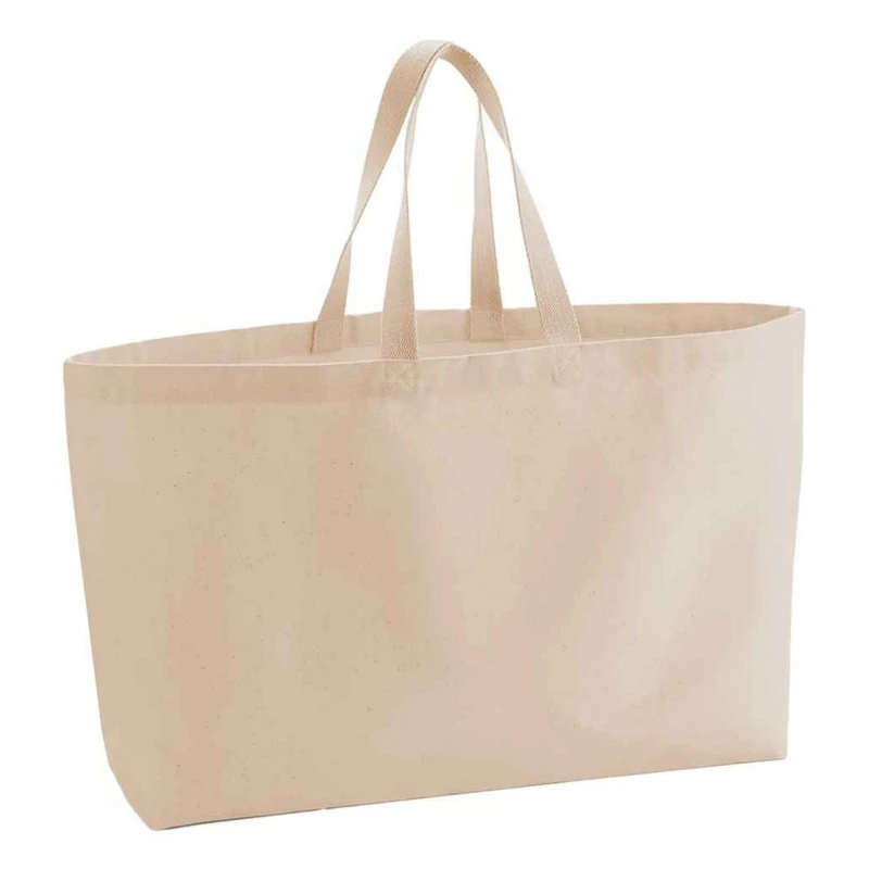 Image of Westford Mill Womens Canvas Oversized Tote Bag in Peach Peach Female One Size
